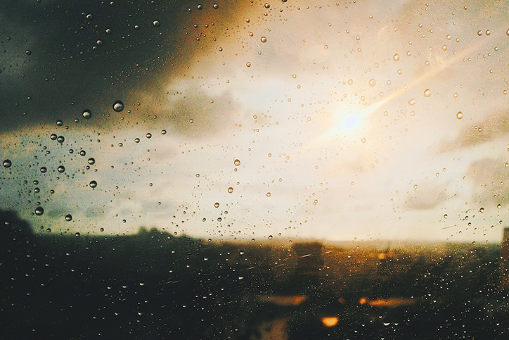 Raindrops on a window