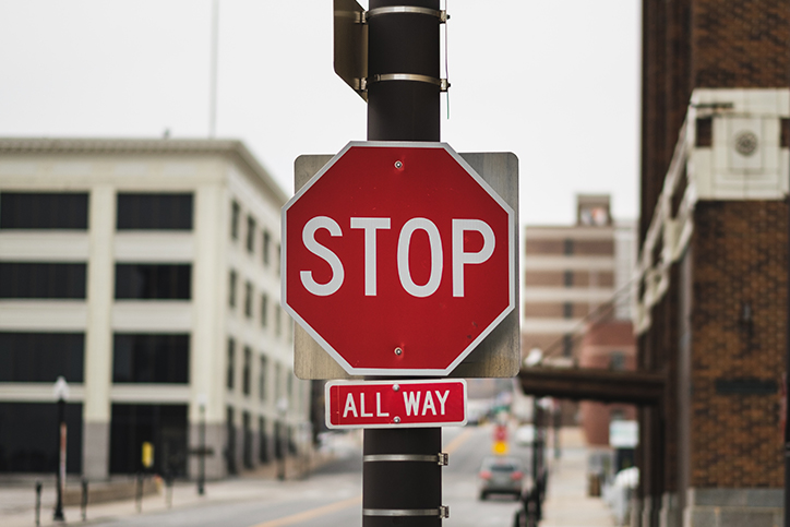 An all-way stop sign