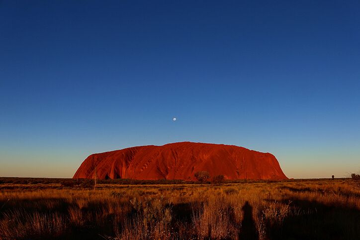 Uluru Ayers Rock in Australia at dusk